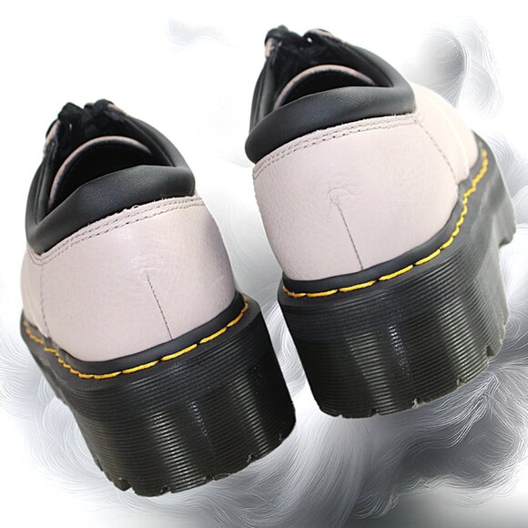 Dr. Martens 8053 Quad Retro Vintage Taupe Platform Derby Oxfords, Size 10 - Picture 6 of 10